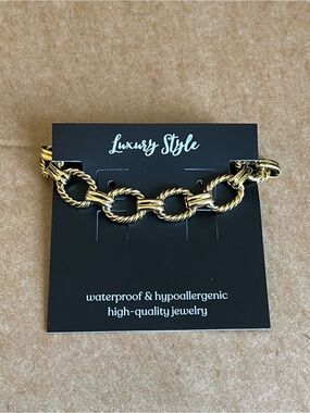Bracelet 18kt gold steel plated